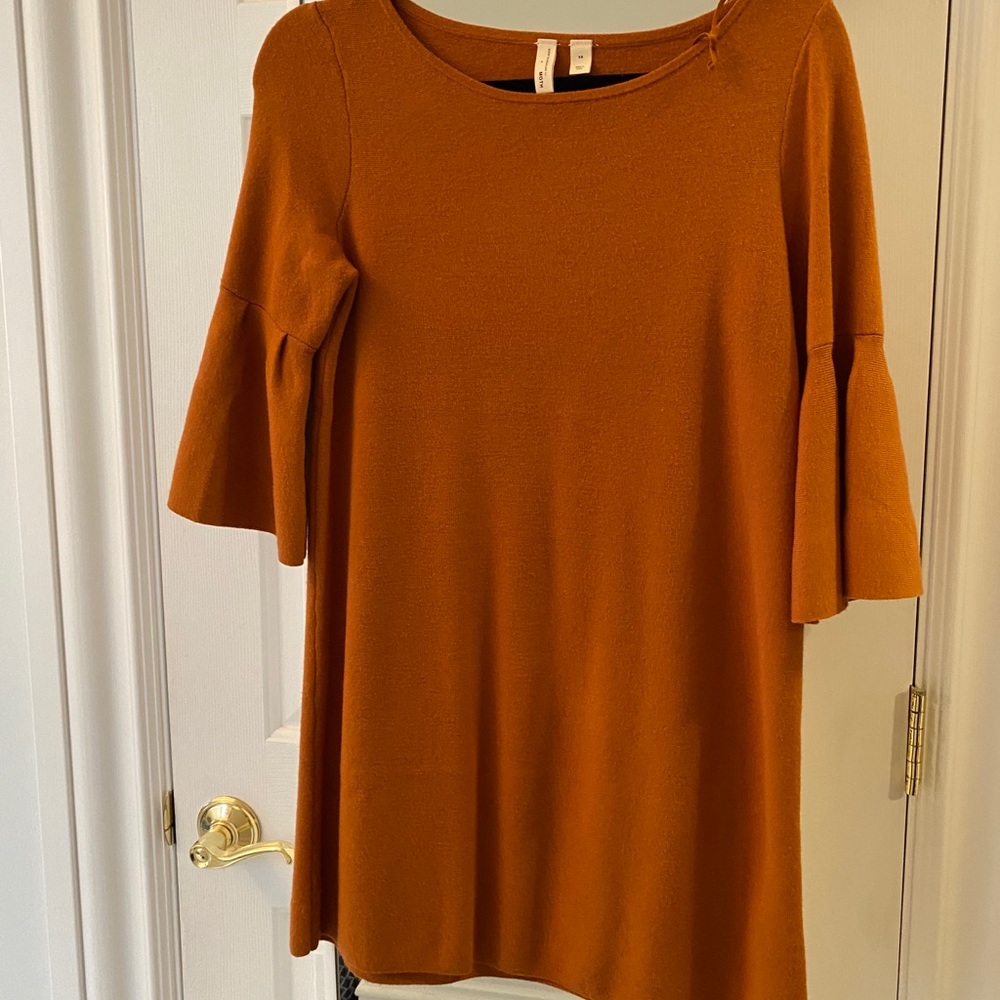 Moth by Anthropologie sweater dress in Rust
